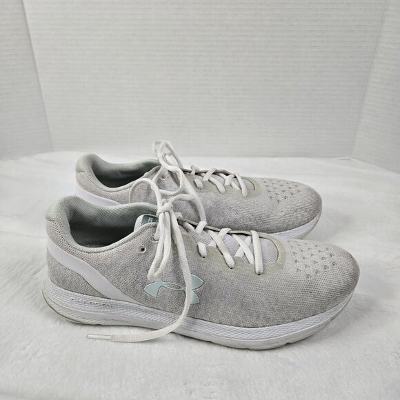 Under Armour Charged Impulse Knit Sneakerss Athletic White Grey Womens 9.5 - Picture 2 of 9